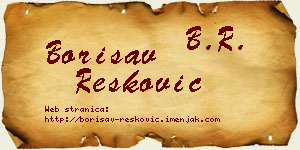 Borisav Resković vizit kartica